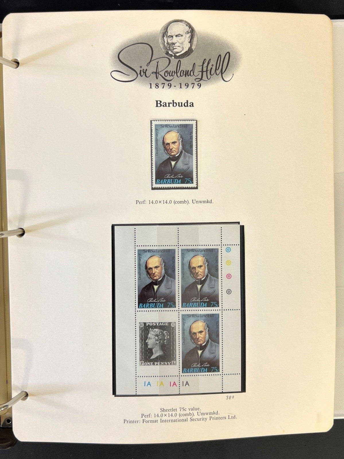 Sir Rowland Hill Penny Black World Stamp Collection Album MNH 1879-1979 ZAYIX