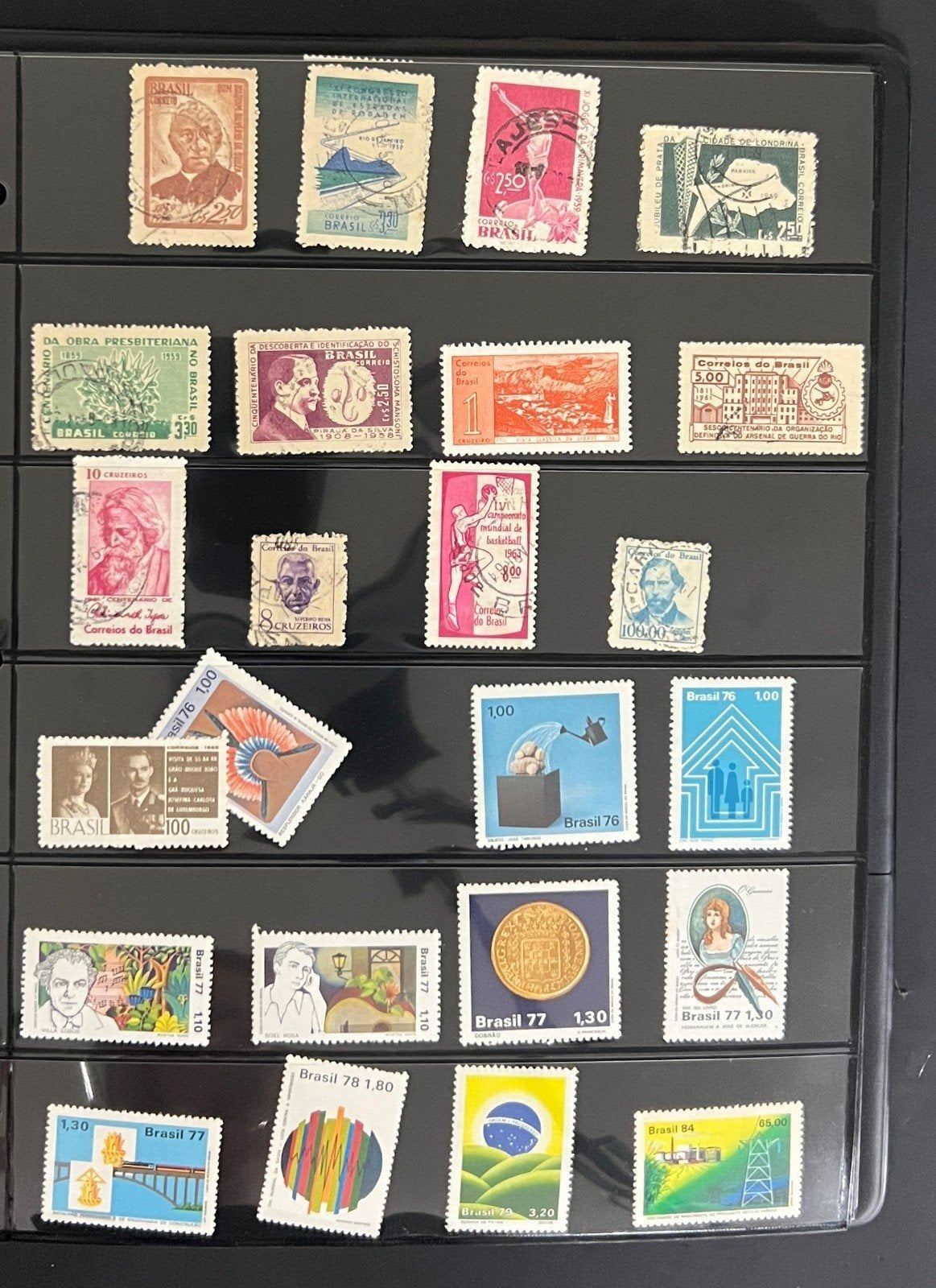 B-F Countries World Wide Stamp Collection 28 Stock Pages Mint & Used ZAYIX