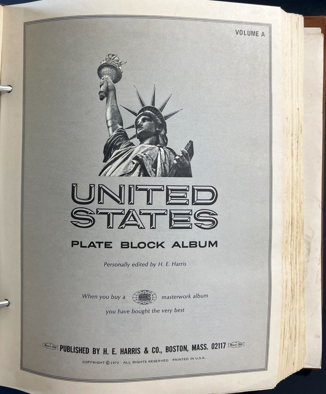 United States Plate Block Stamp Collection Harris Album (MNH) 1901-1963 ZAYIX