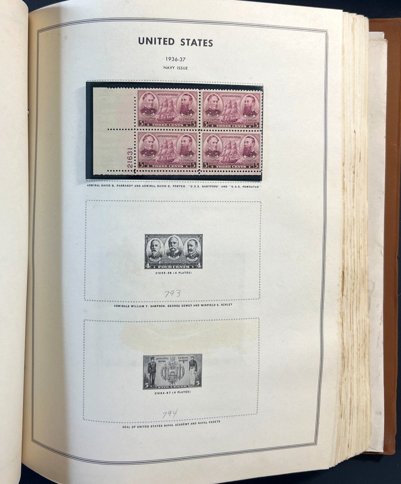 United States Plate Block Stamp Collection Harris Album (MNH) 1901-1963 ZAYIX