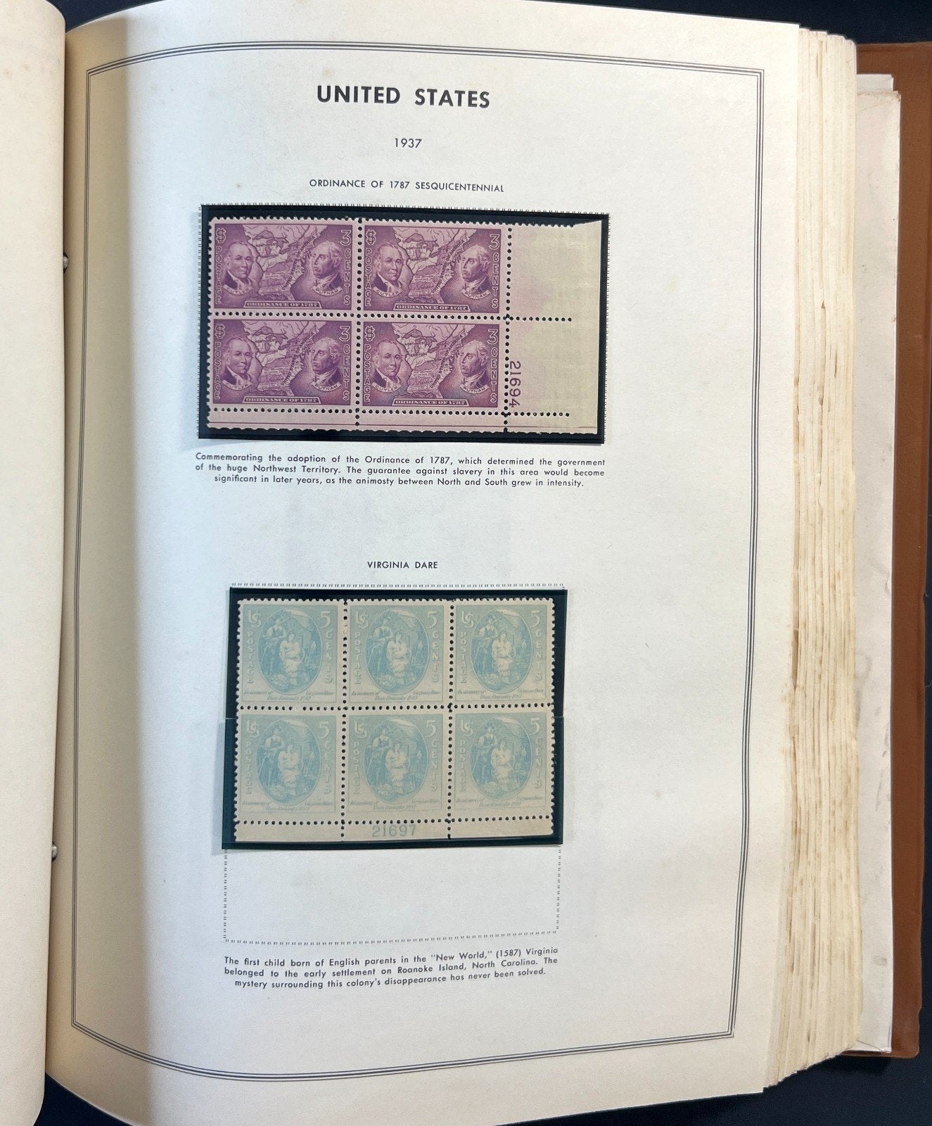 United States Plate Block Stamp Collection Harris Album (MNH) 1901-1963 ZAYIX