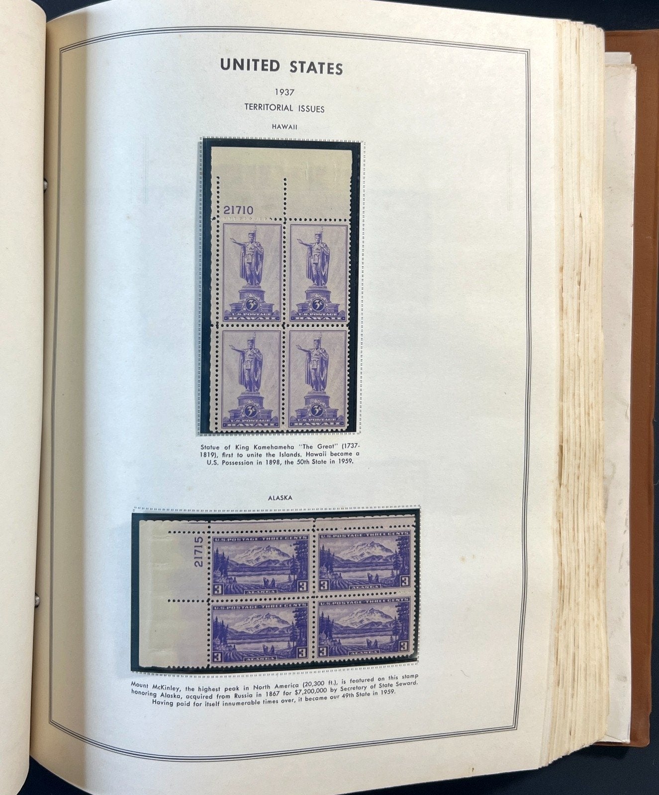 United States Plate Block Stamp Collection Harris Album (MNH) 1901-1963 ZAYIX