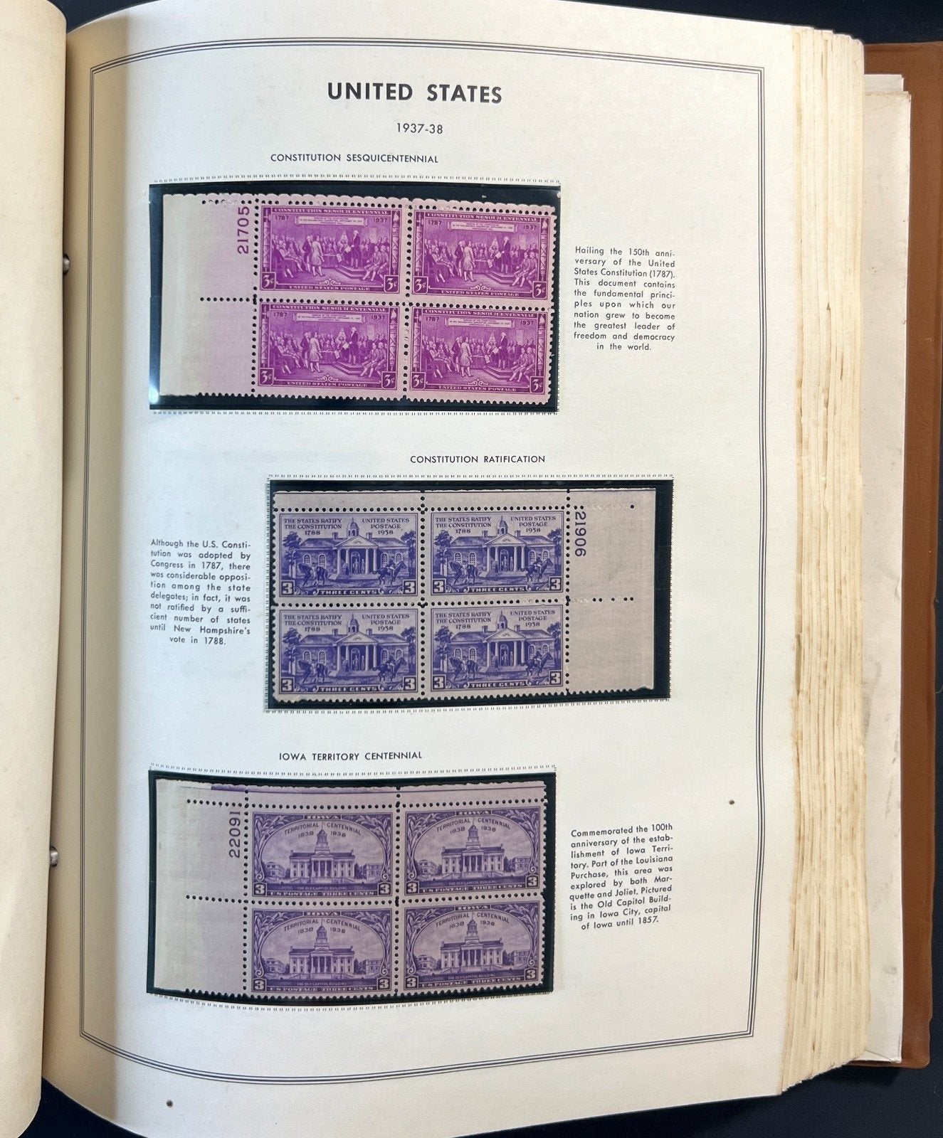 United States Plate Block Stamp Collection Harris Album (MNH) 1901-1963 ZAYIX