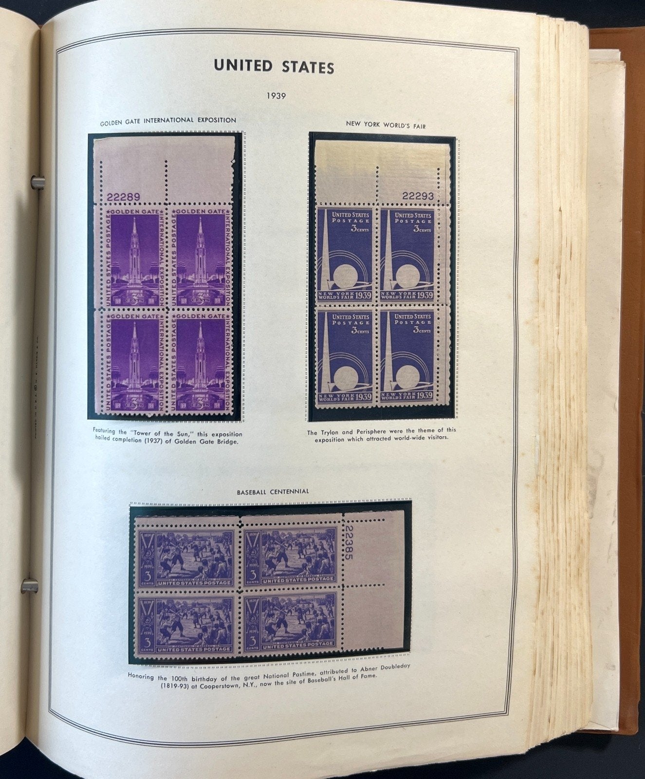 United States Plate Block Stamp Collection Harris Album (MNH) 1901-1963 ZAYIX