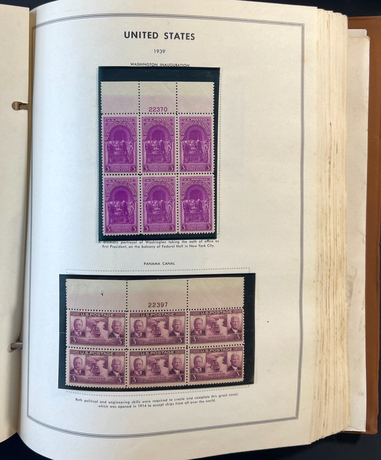 United States Plate Block Stamp Collection Harris Album (MNH) 1901-1963 ZAYIX