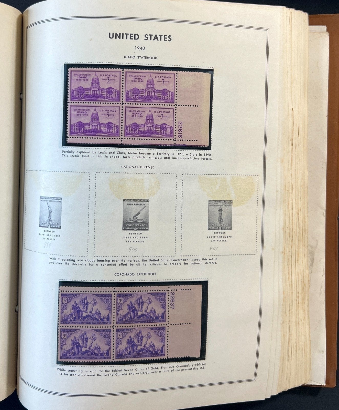 United States Plate Block Stamp Collection Harris Album (MNH) 1901-1963 ZAYIX