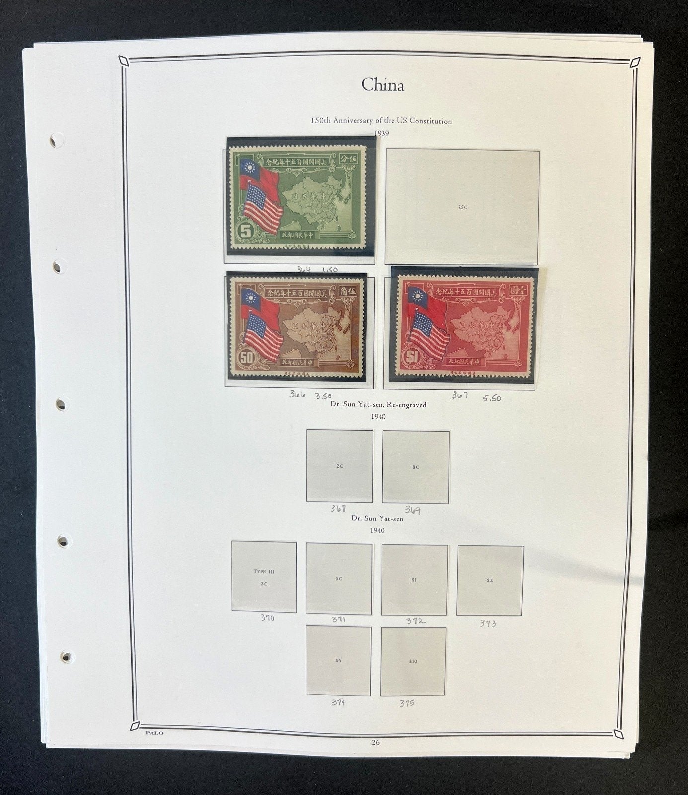 China Stamp Collection Palo Hingeless Pages Mint & Used 1878-1949 ZAYIX