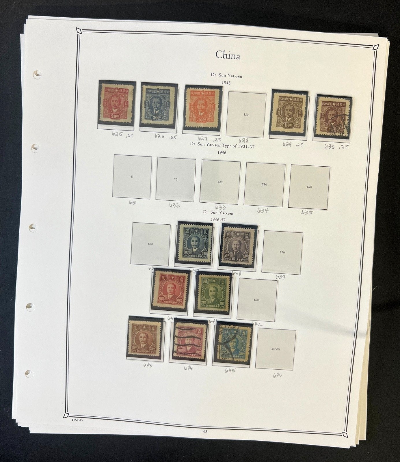 China Stamp Collection Palo Hingeless Pages Mint & Used 1878-1949 ZAYIX