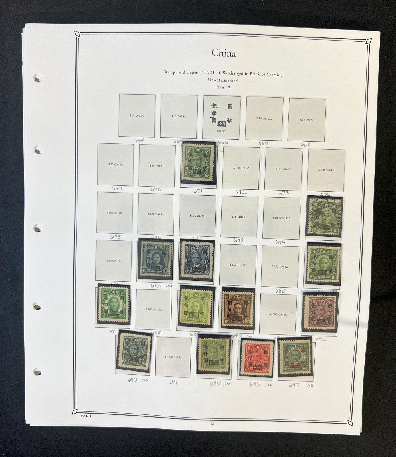 China Stamp Collection Palo Hingeless Pages Mint & Used 1878-1949 ZAYIX