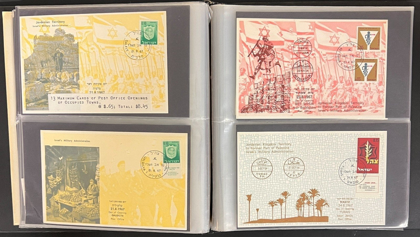 Israel First Day Cover Collection Kleer Vue Album 167 FDC Covers 1966-1969 ZAYIX