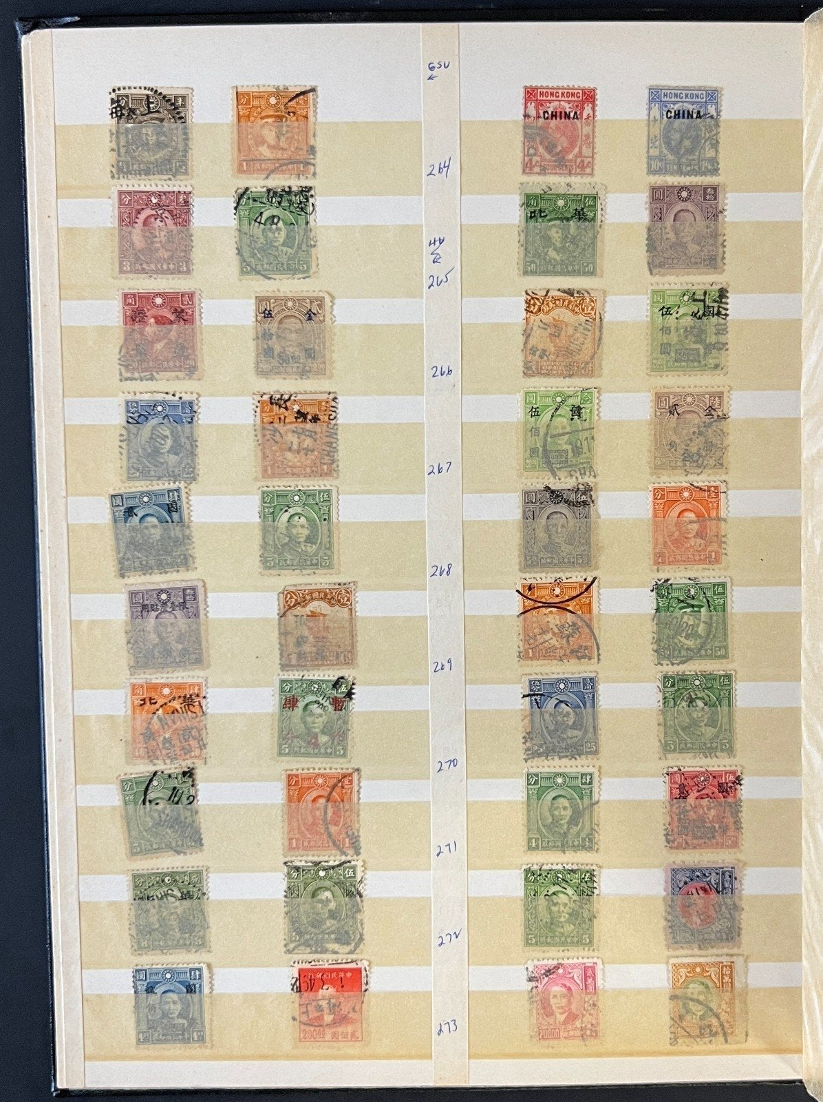Classic China, PRC & Taiwan Stamp Collection Stock Book 8 Pages Used ZAYIX
