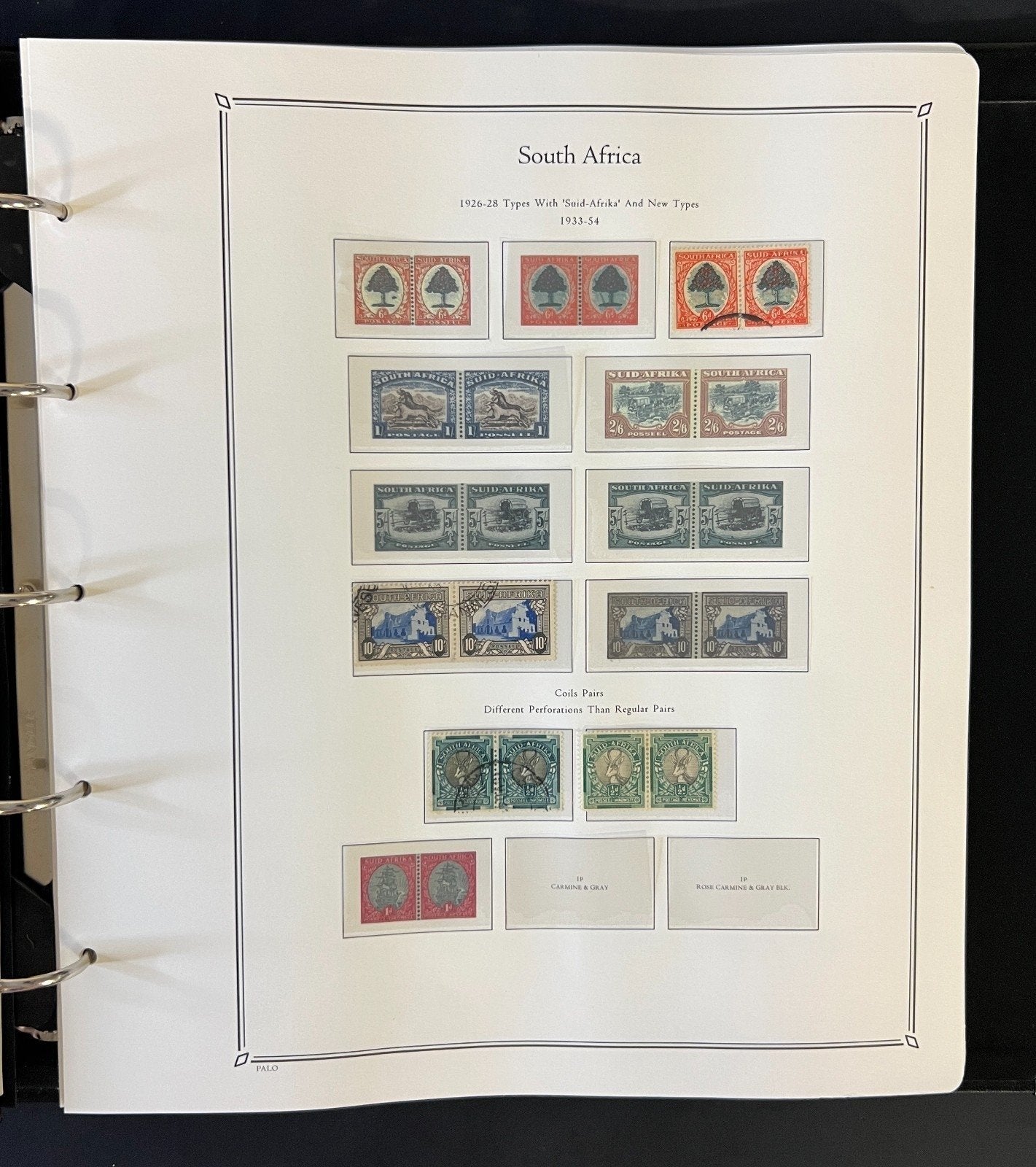 South Africa, Madagascar, Nigeria, & Rhodesia Palo Hingeless Album ZAYIX