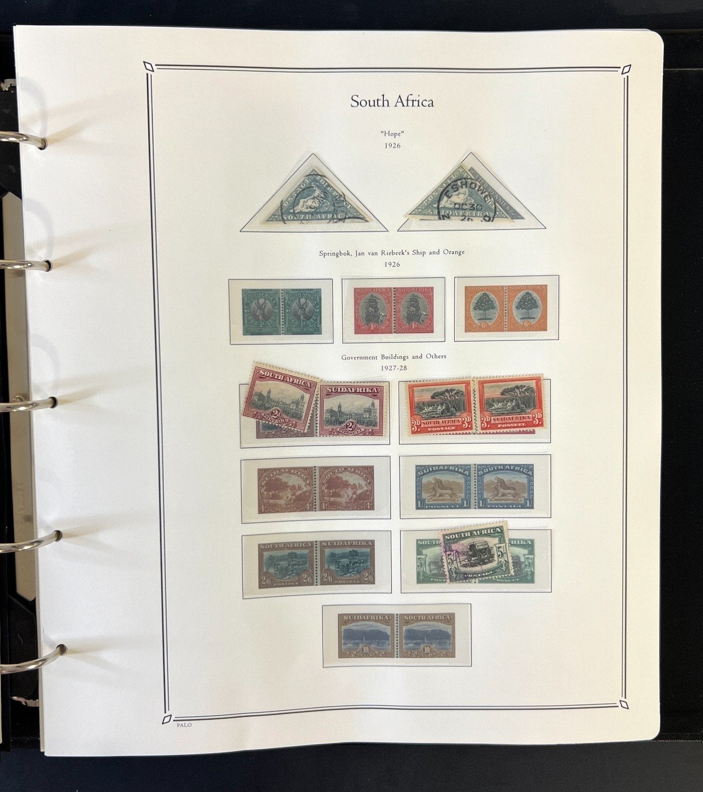 South Africa, Madagascar, Nigeria, & Rhodesia Palo Hingeless Album ZAYIX