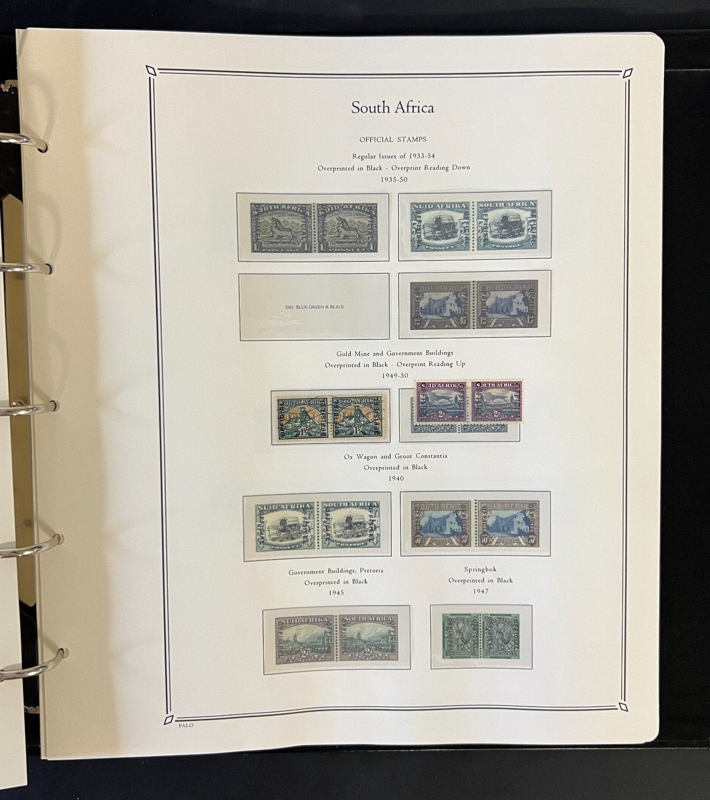 South Africa, Madagascar, Nigeria, & Rhodesia Palo Hingeless Album ZAYIX