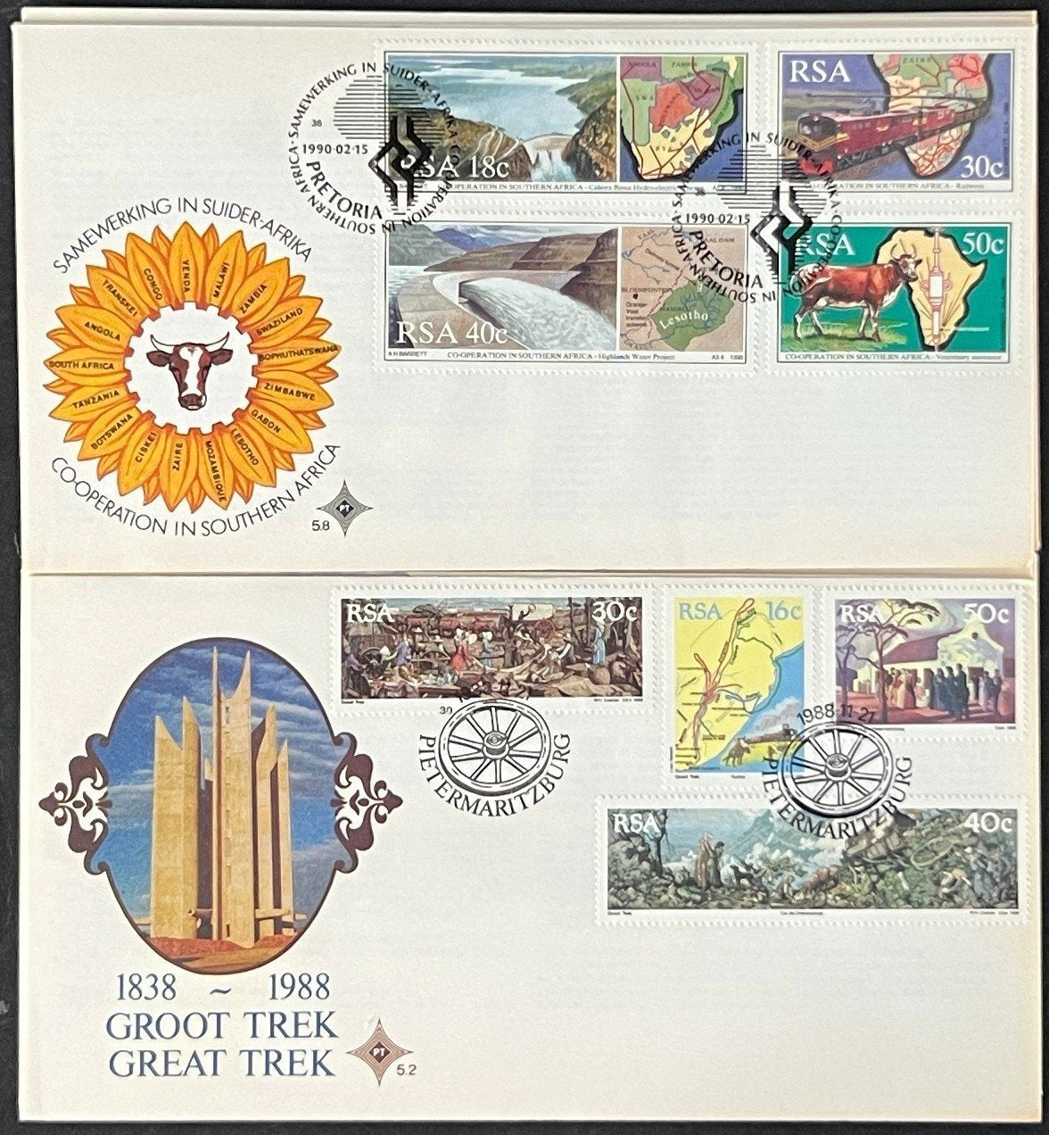 Republic of South Africa 24 FDC First Day Covers & Event Covers 1953-1992 ZAYIX