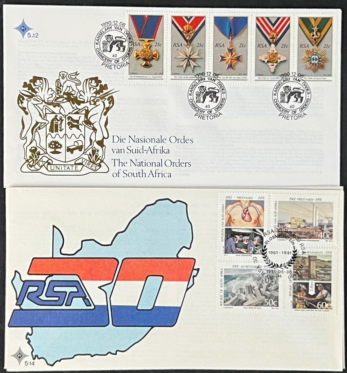 Republic of South Africa 36 FDC & Event Covers 1987-1991 ZAYIX