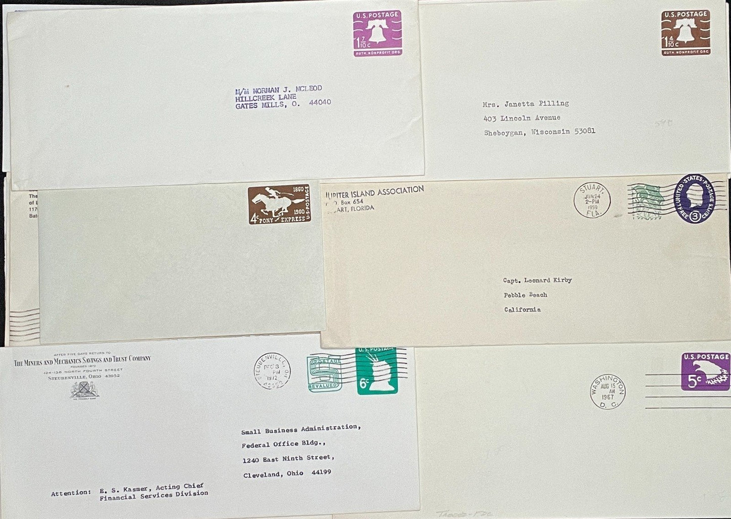 Cover Collection Airmails, U.S. Postal Stationary & Commercial Covers ZAYIX
