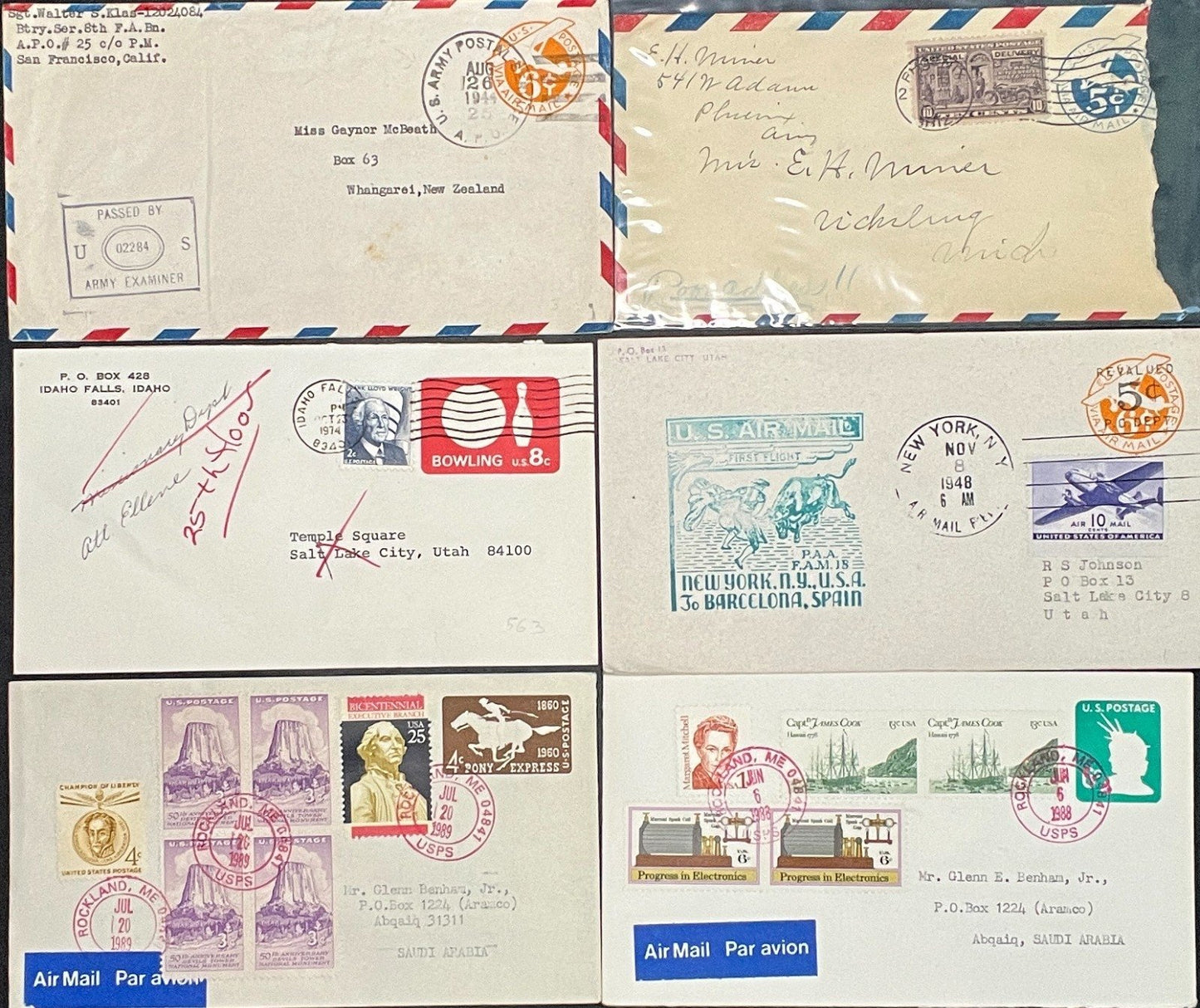 Cover Collection Airmails, U.S. Postal Stationary & Commercial Covers ZAYIX