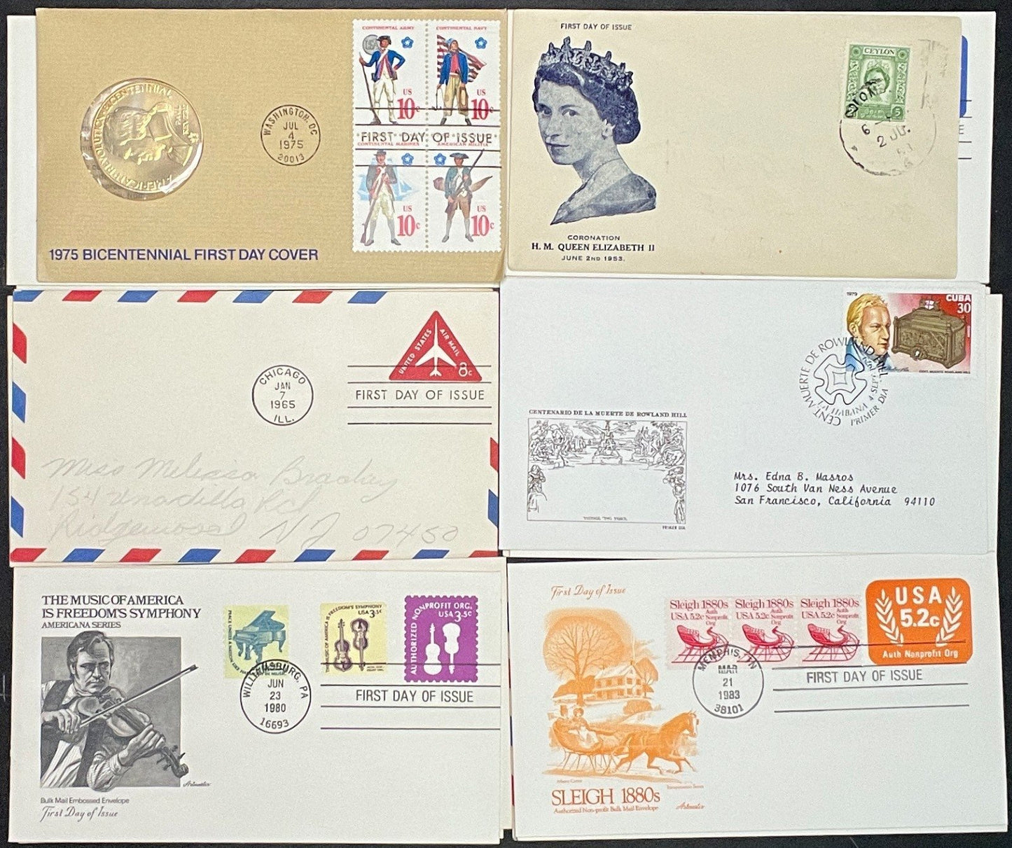 Cover Collection Airmails, U.S. Postal Stationary & Commercial Covers ZAYIX