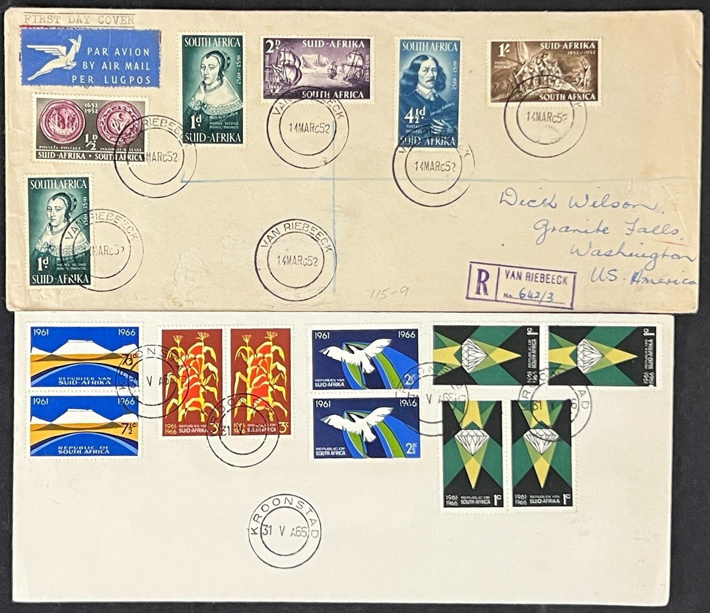 Republic of South Africa 36 FDC First Day Covers & Event Covers 1952-1992 ZAYIX