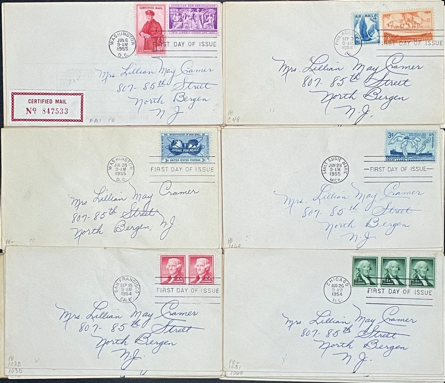 United States First Day Cover Collection 102 Covers FDC 1940-1959 ZAYIX