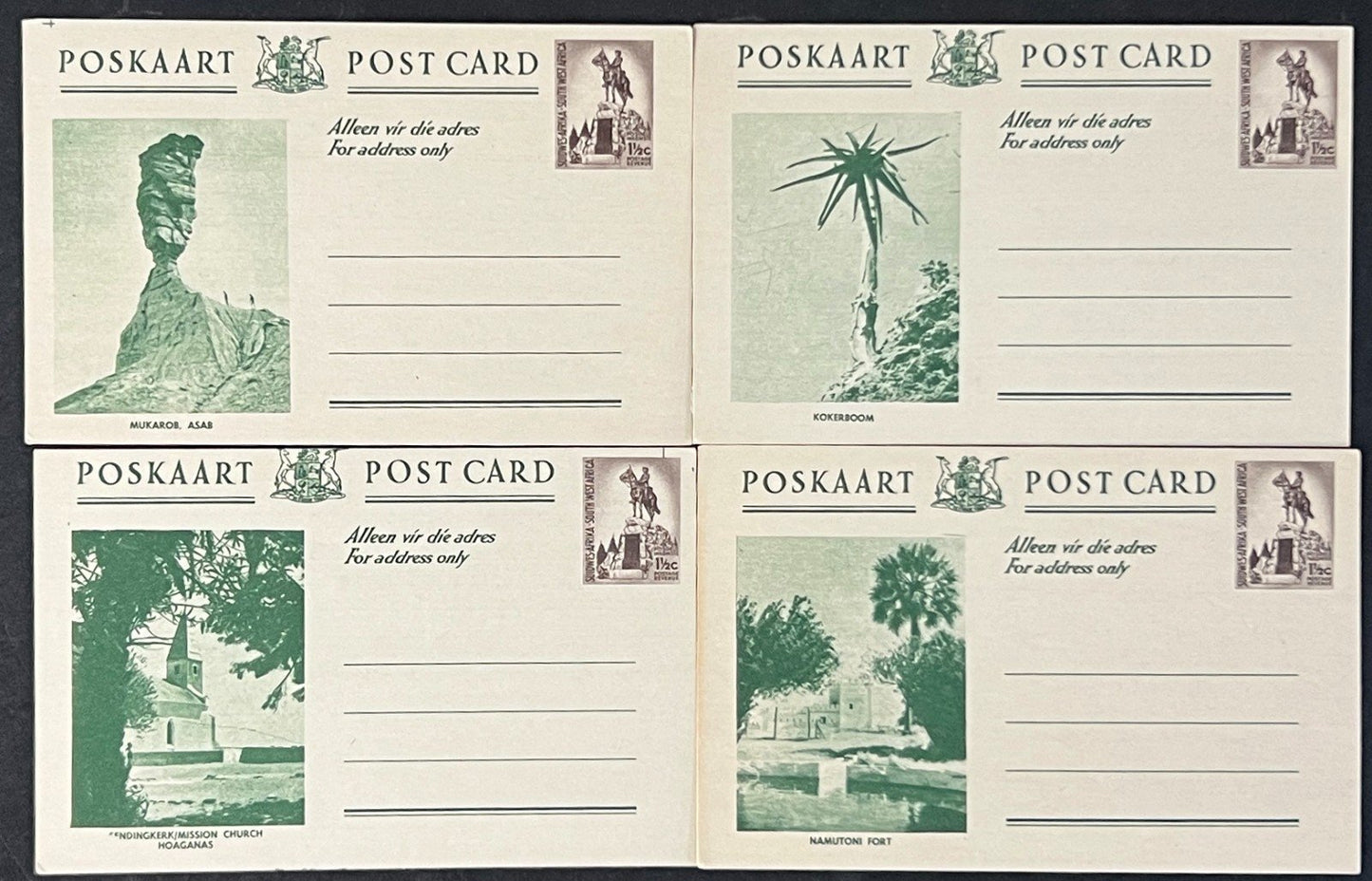 South West Africa Post Card Collection of Landmarks 8 Unused Cards ZAYIX