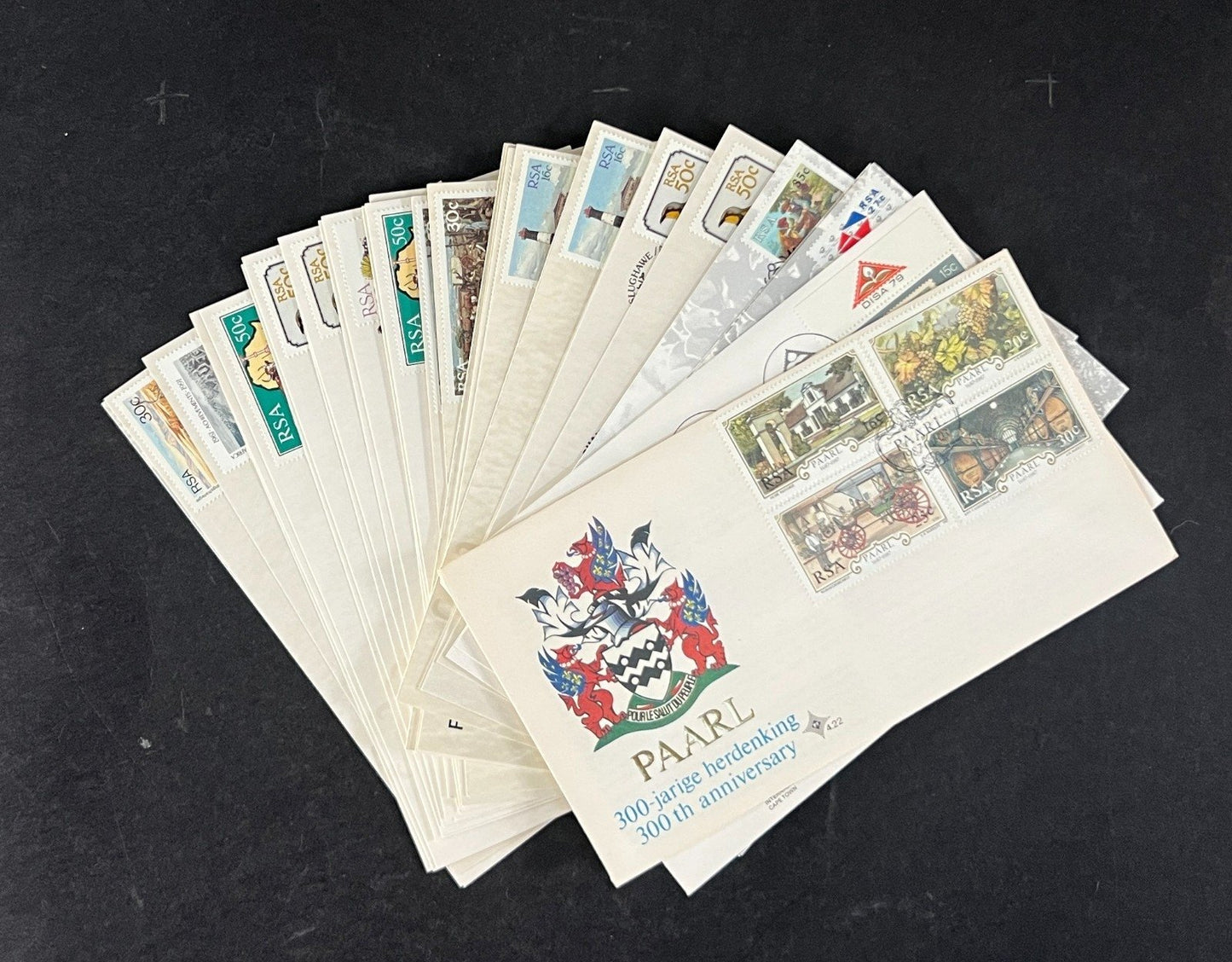 Republic of South Africa FDC 30 Date Stamp Cards 1987-1992 ZAYIX