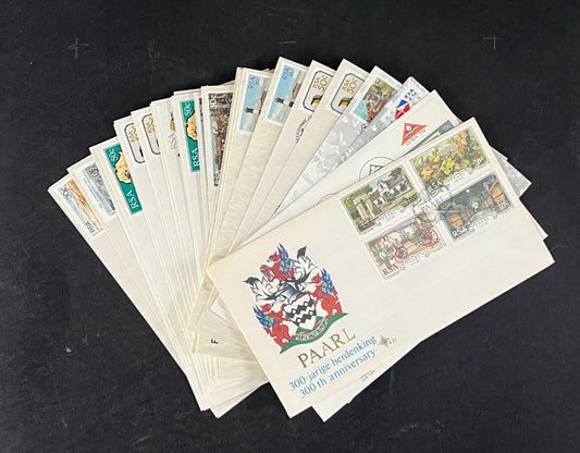 Republic of South Africa FDC 30 Date Stamp Cards 1987-1992 ZAYIX