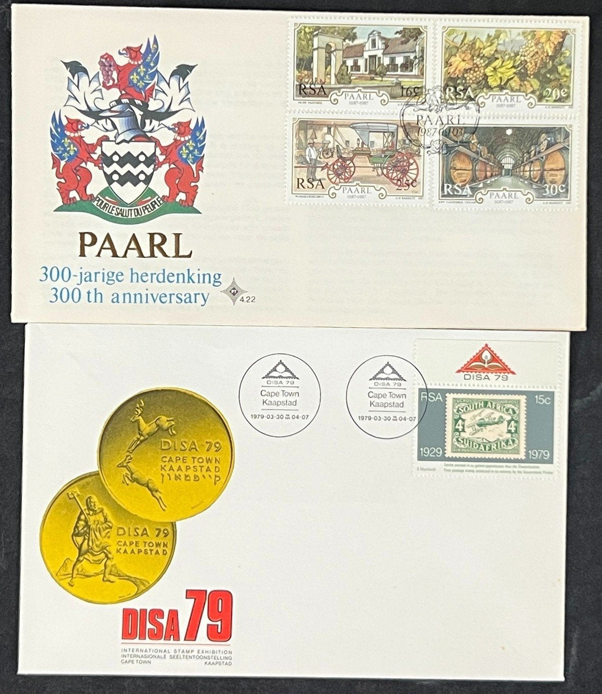 Republic of South Africa FDC 30 Date Stamp Cards 1987-1992 ZAYIX
