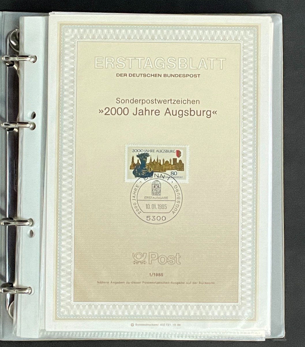German First day Covers Collection Album 80 Covers FDC 1985-1987 ZAYIX