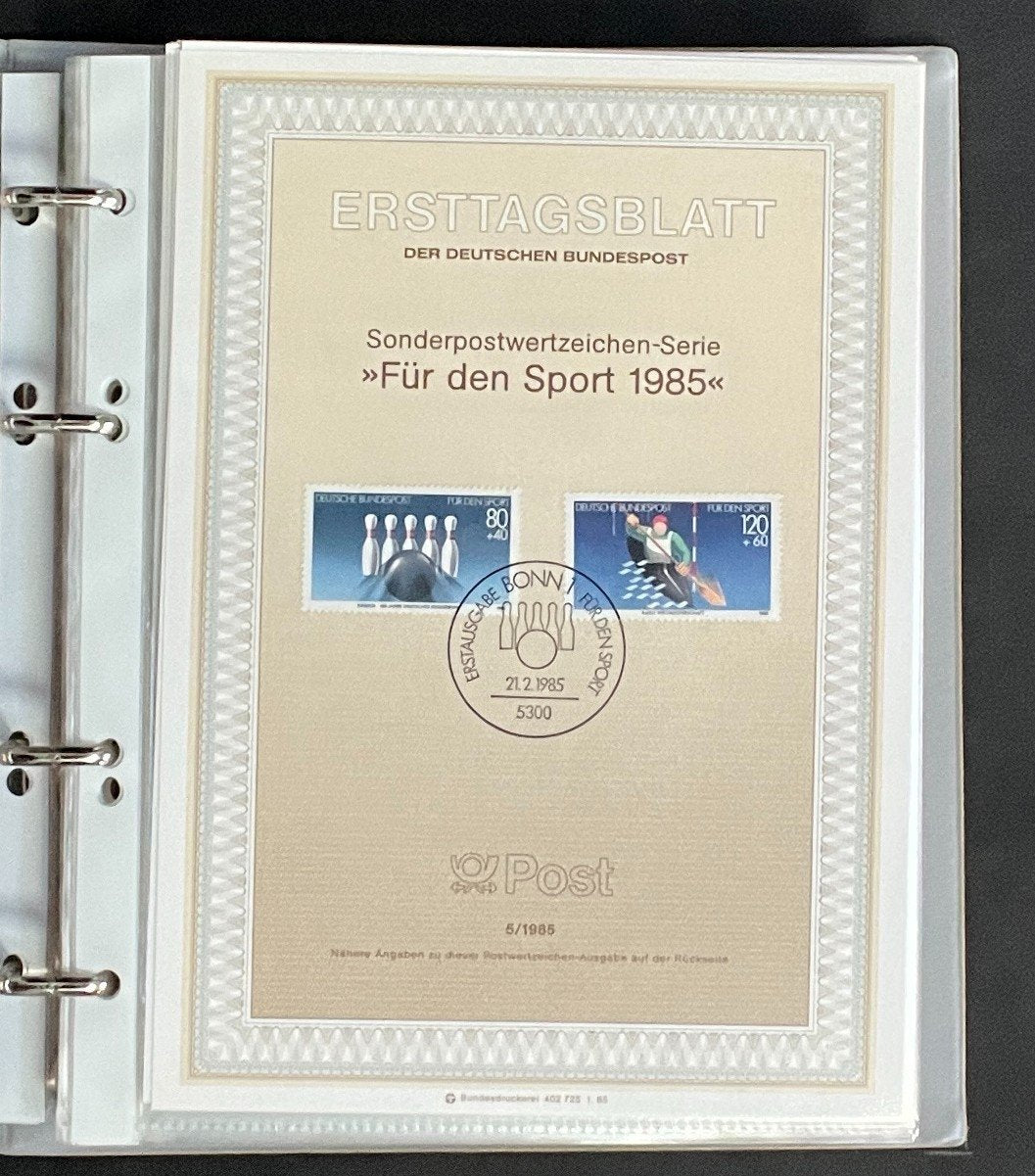 German First day Covers Collection Album 80 Covers FDC 1985-1987 ZAYIX