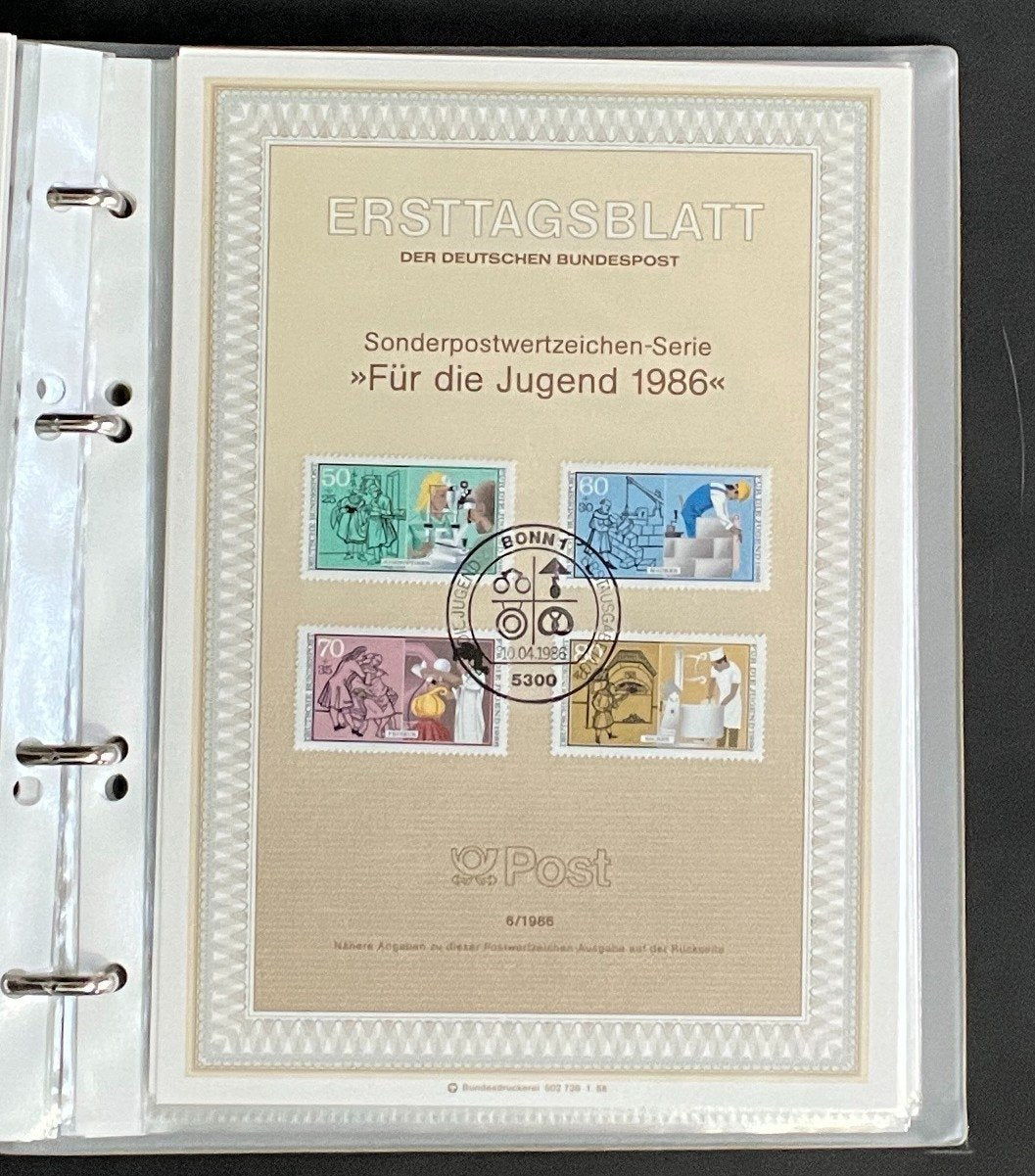 German First day Covers Collection Album 80 Covers FDC 1985-1987 ZAYIX