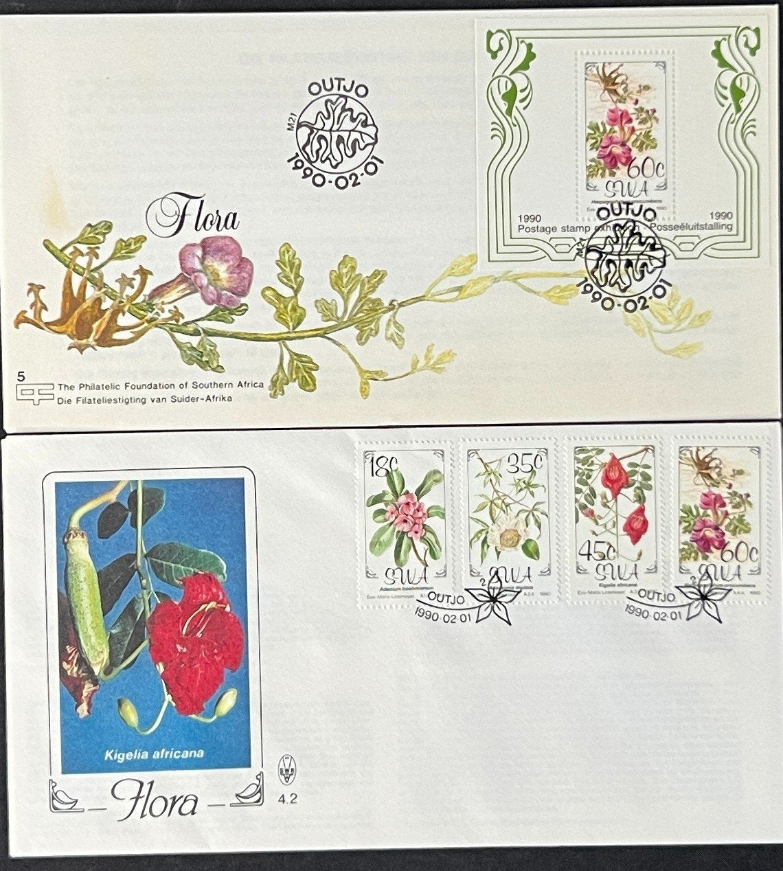 South West Africa FDC & Event Covers Date Stamp Cards 17 Cards 1985-1990 ZAYIX