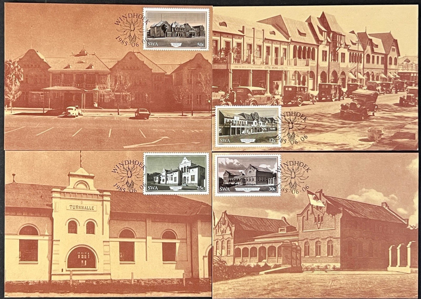 South West Africa FDC & Event Covers Date Stamp Cards 17 Cards 1985-1990 ZAYIX