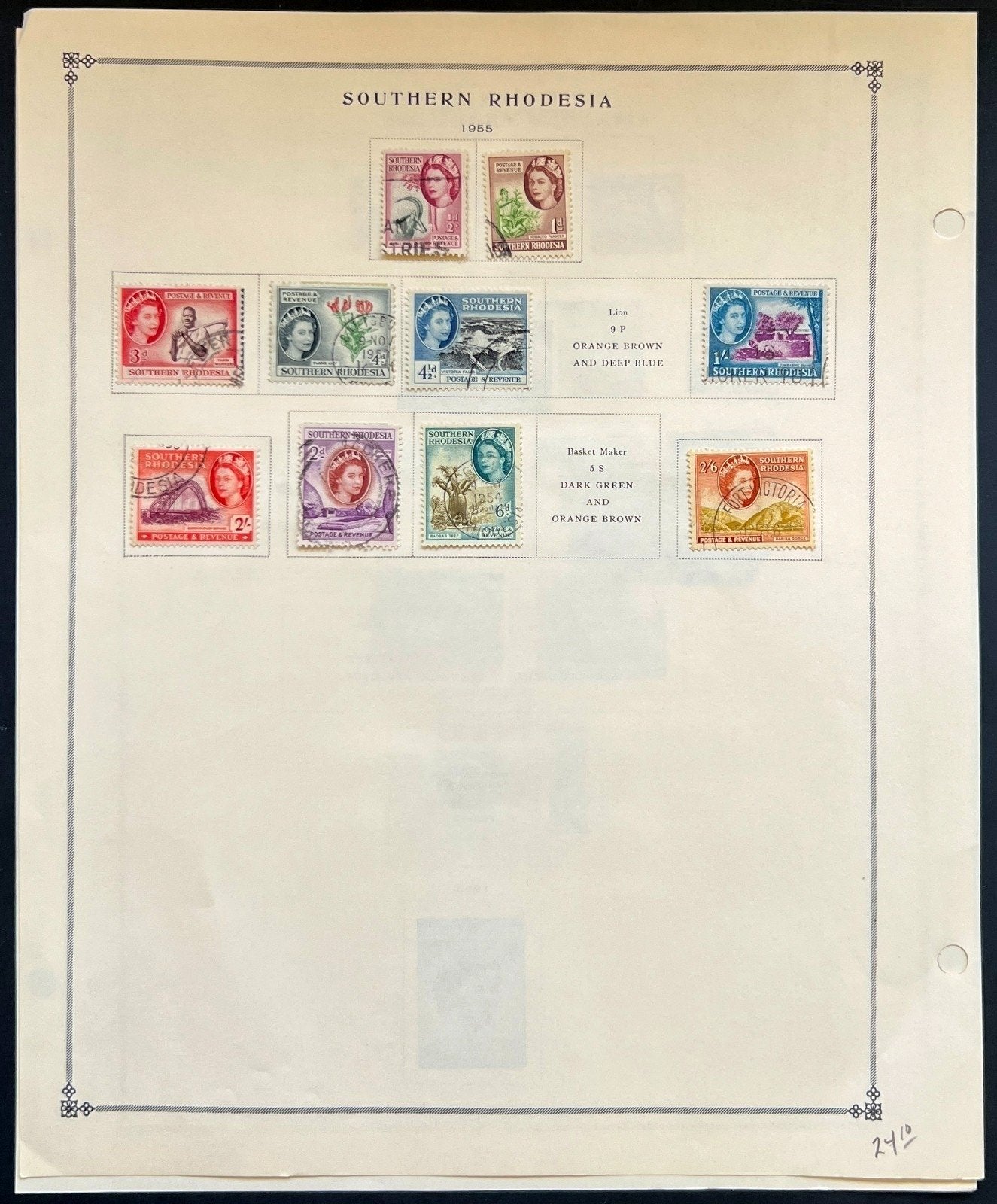 Southern Rhodesia Stamp Collection Pages Mint & Used 1943-1964 ZAYIX
