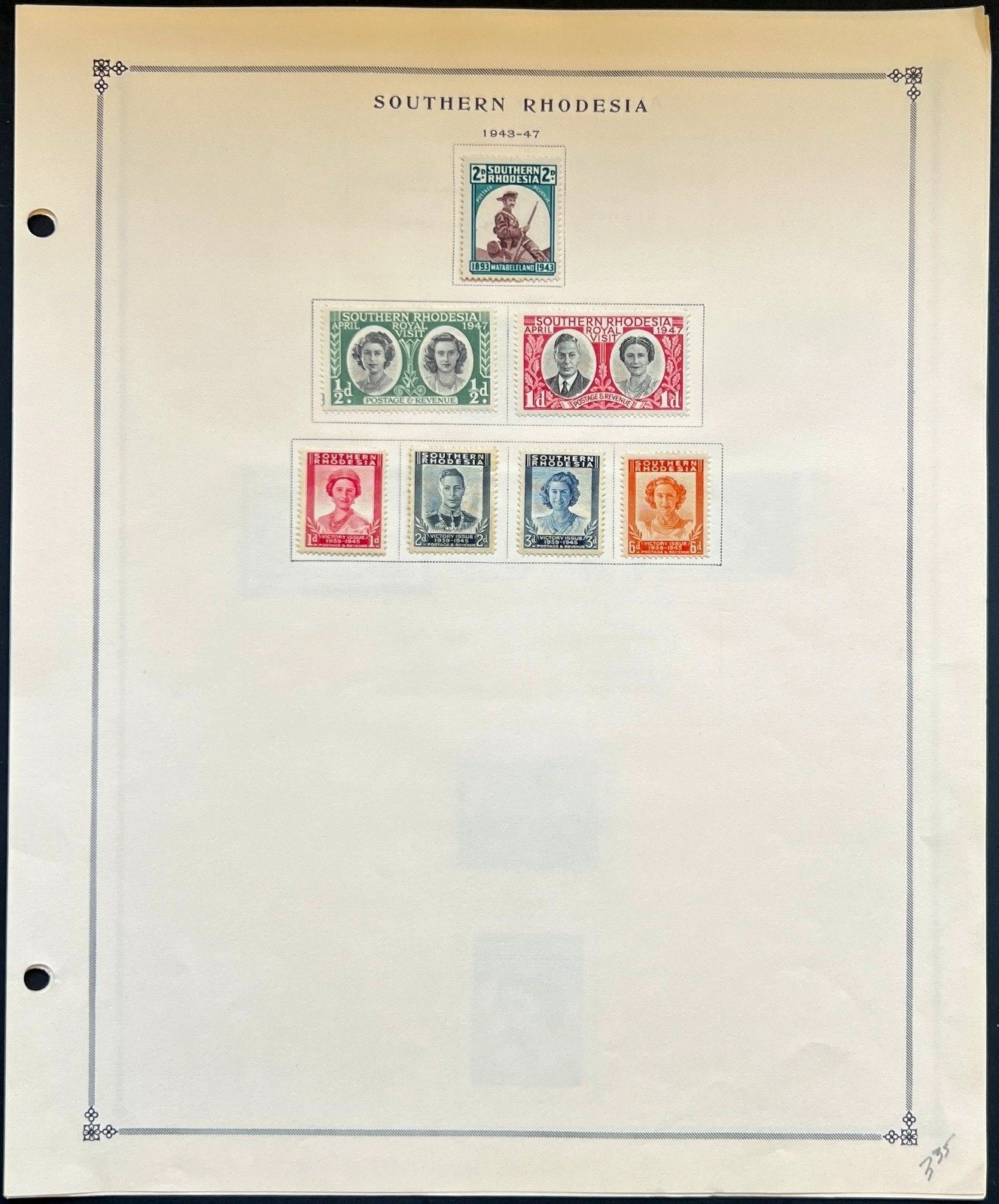 Southern Rhodesia Stamp Collection Pages Mint & Used 1943-1964 ZAYIX