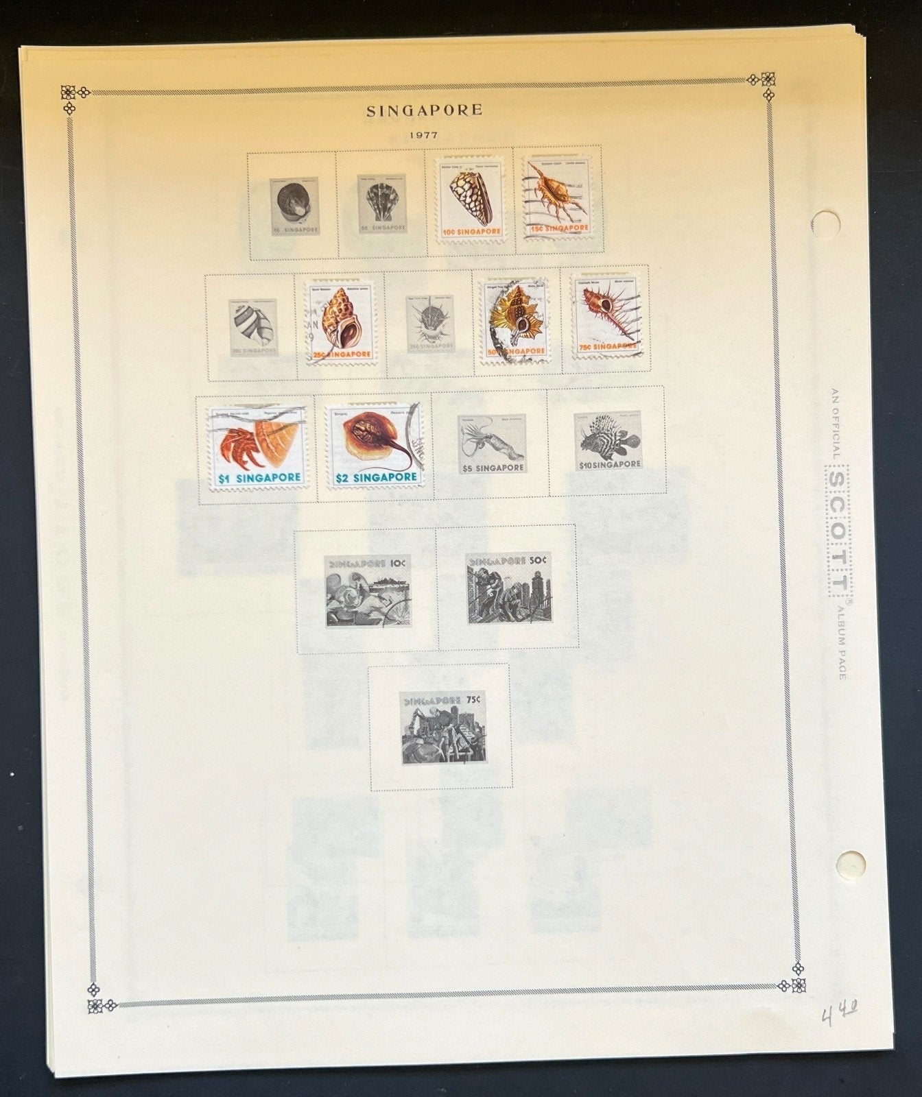 Singapore Stamp Collection Pages Mint & Used 1948-1986 ZAYIX