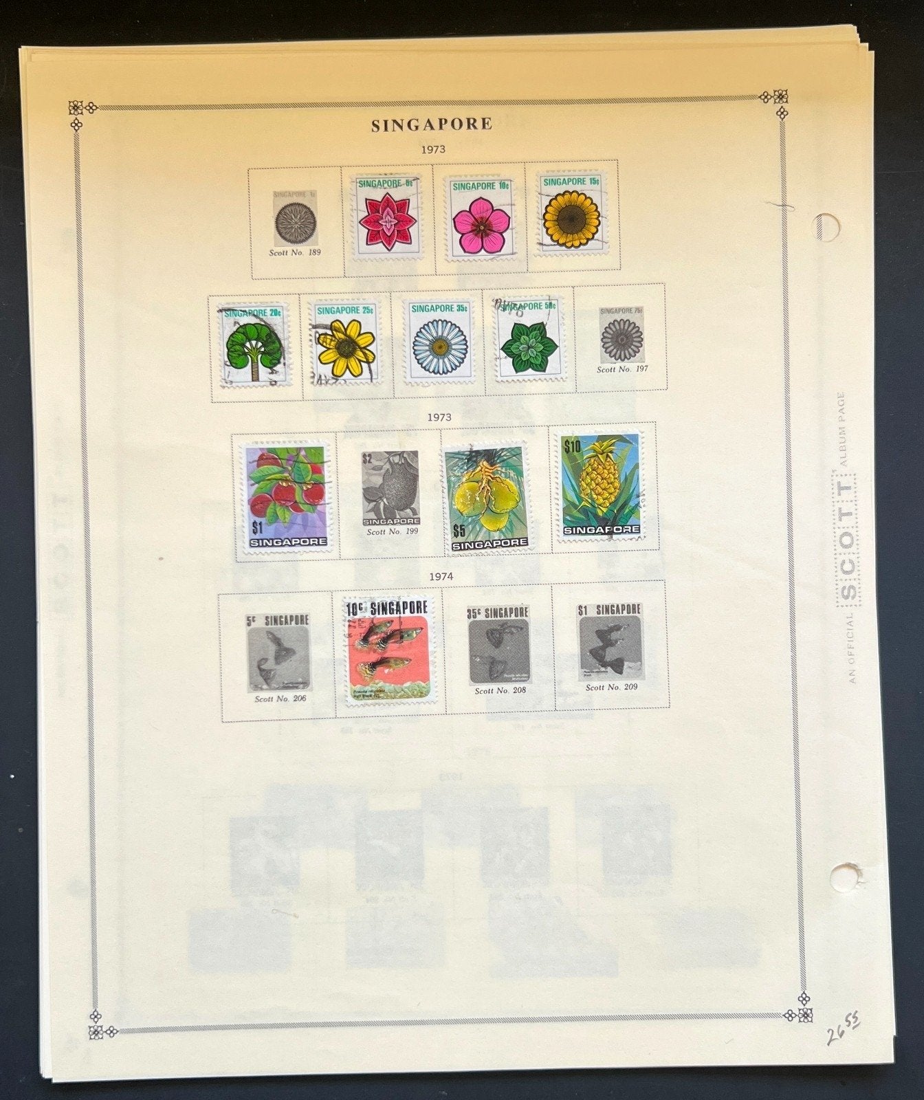 Singapore Stamp Collection Pages Mint & Used 1948-1986 ZAYIX