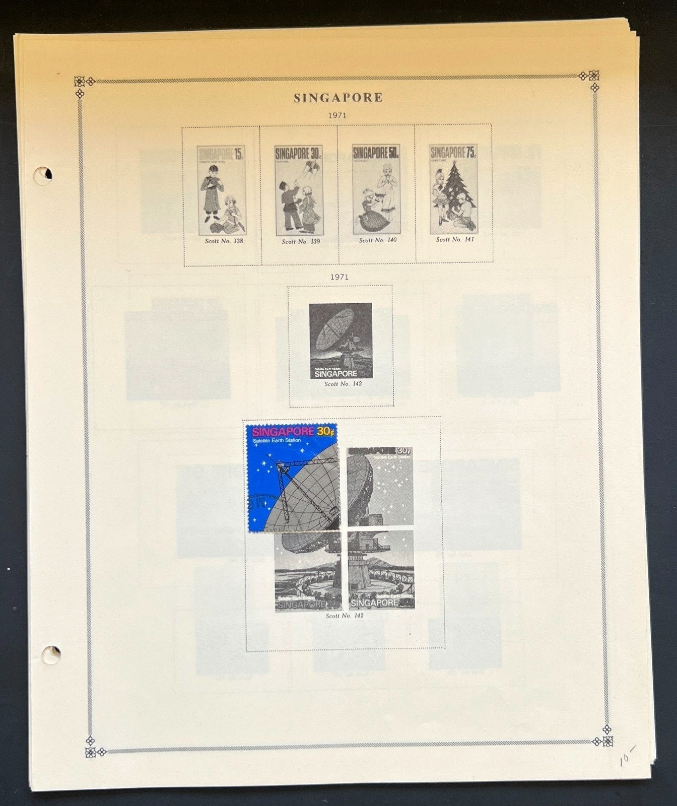 Singapore Stamp Collection Pages Mint & Used 1948-1986 ZAYIX