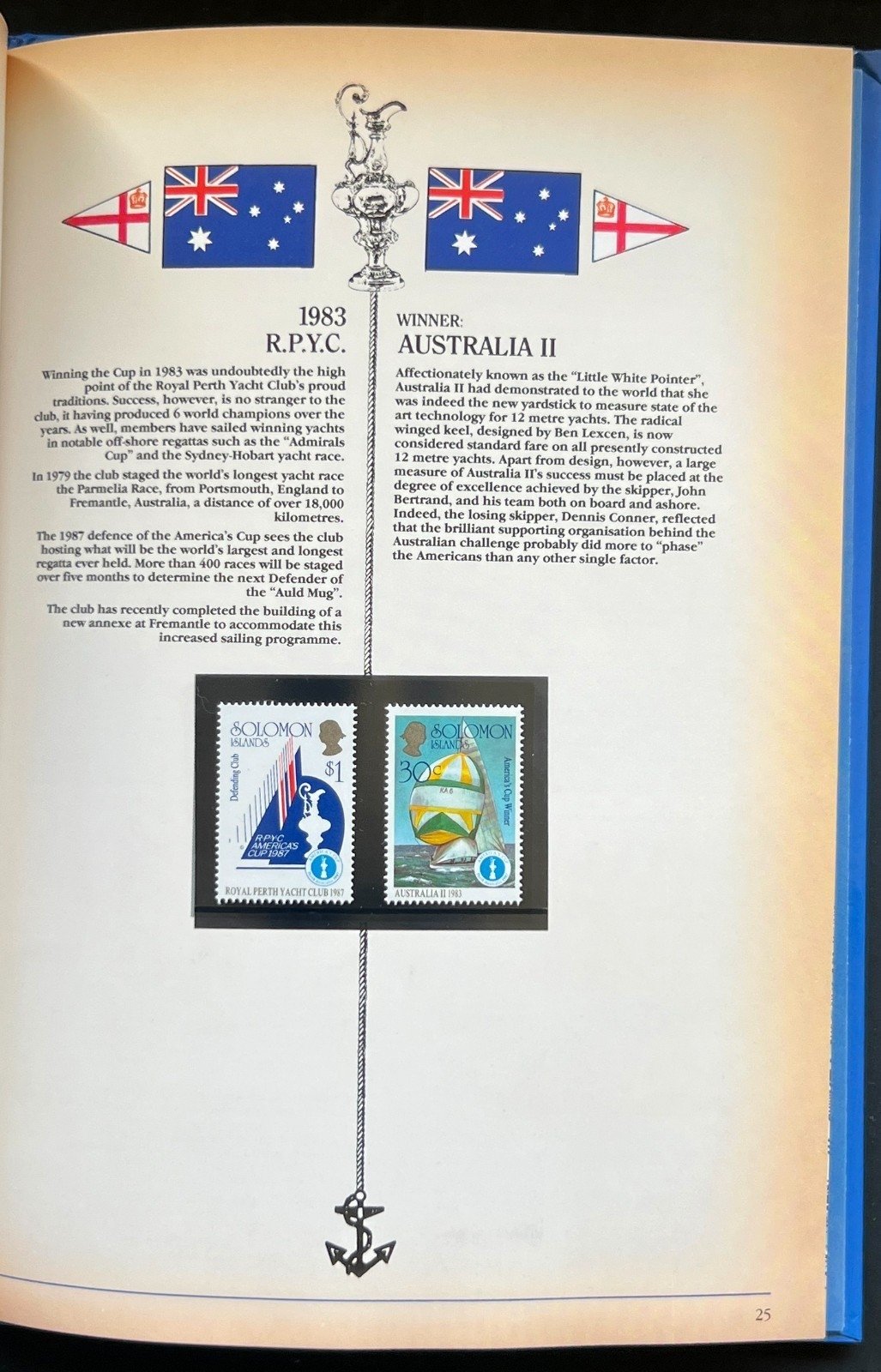 The Encyclopedia of The America's Cup Stamp Book Solomon Islands 1987 ZAYIX