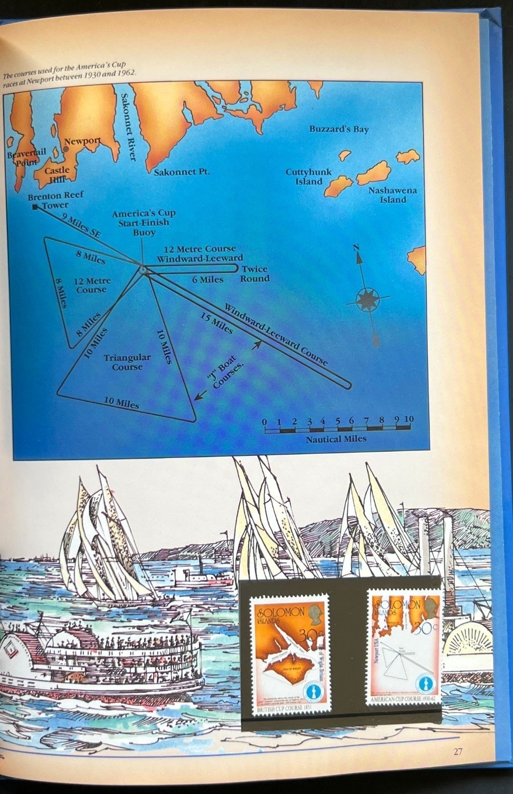 The Encyclopedia of The America's Cup Stamp Book Solomon Islands 1987 ZAYIX