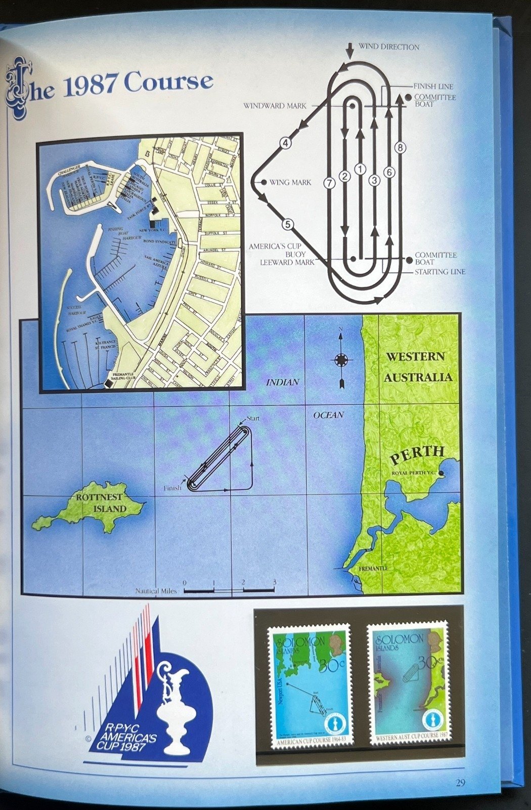 The Encyclopedia of The America's Cup Stamp Book Solomon Islands 1987 ZAYIX