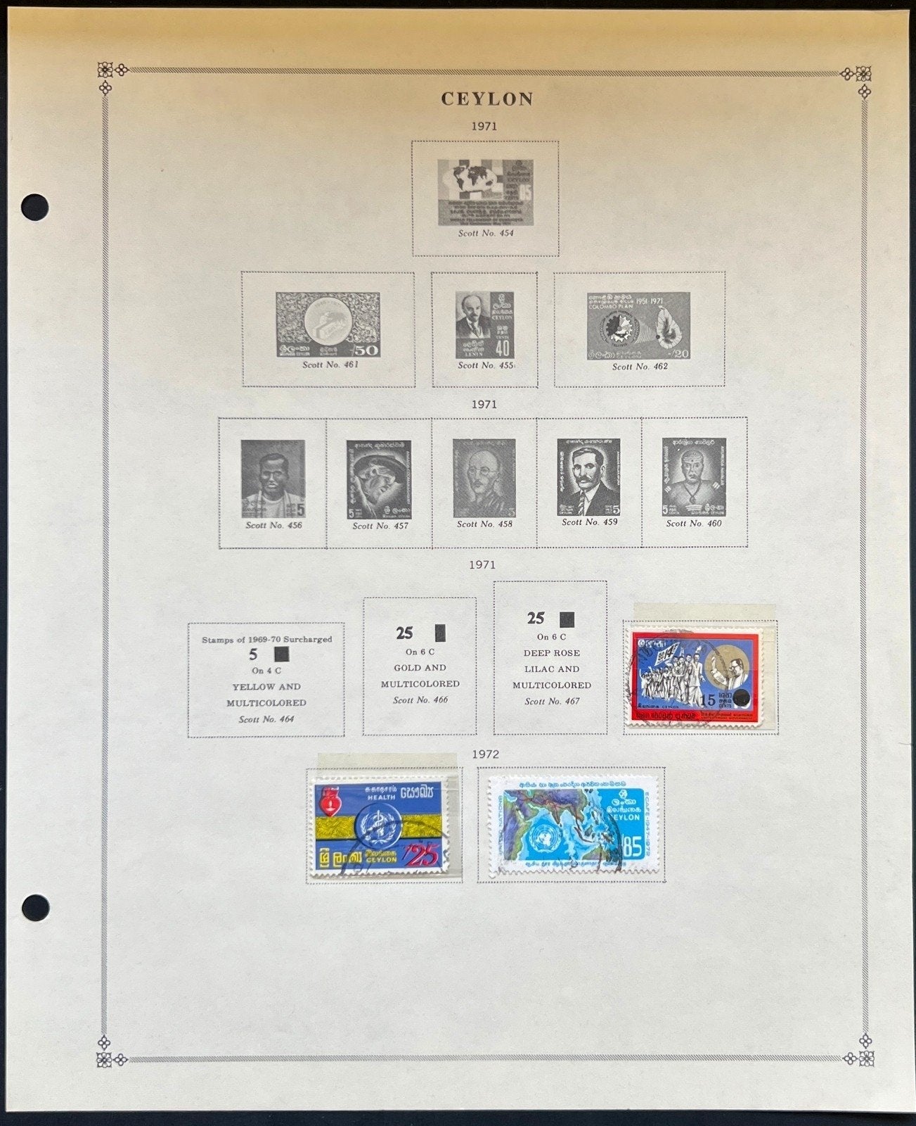 Ceylon Stamp Collection Pages Mint & Used 1888-1971 ZAYIX