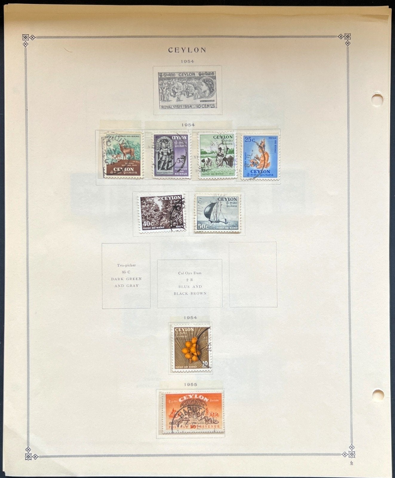 Ceylon Stamp Collection Pages Mint & Used 1888-1971 ZAYIX