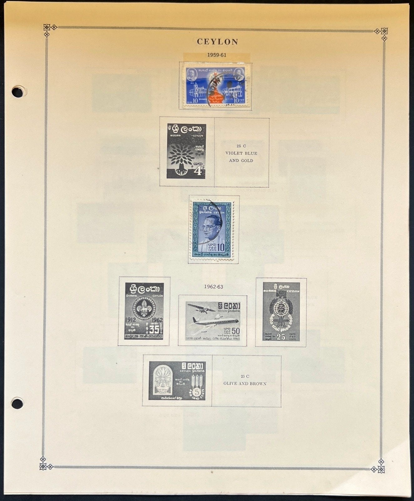 Ceylon Stamp Collection Pages Mint & Used 1888-1971 ZAYIX