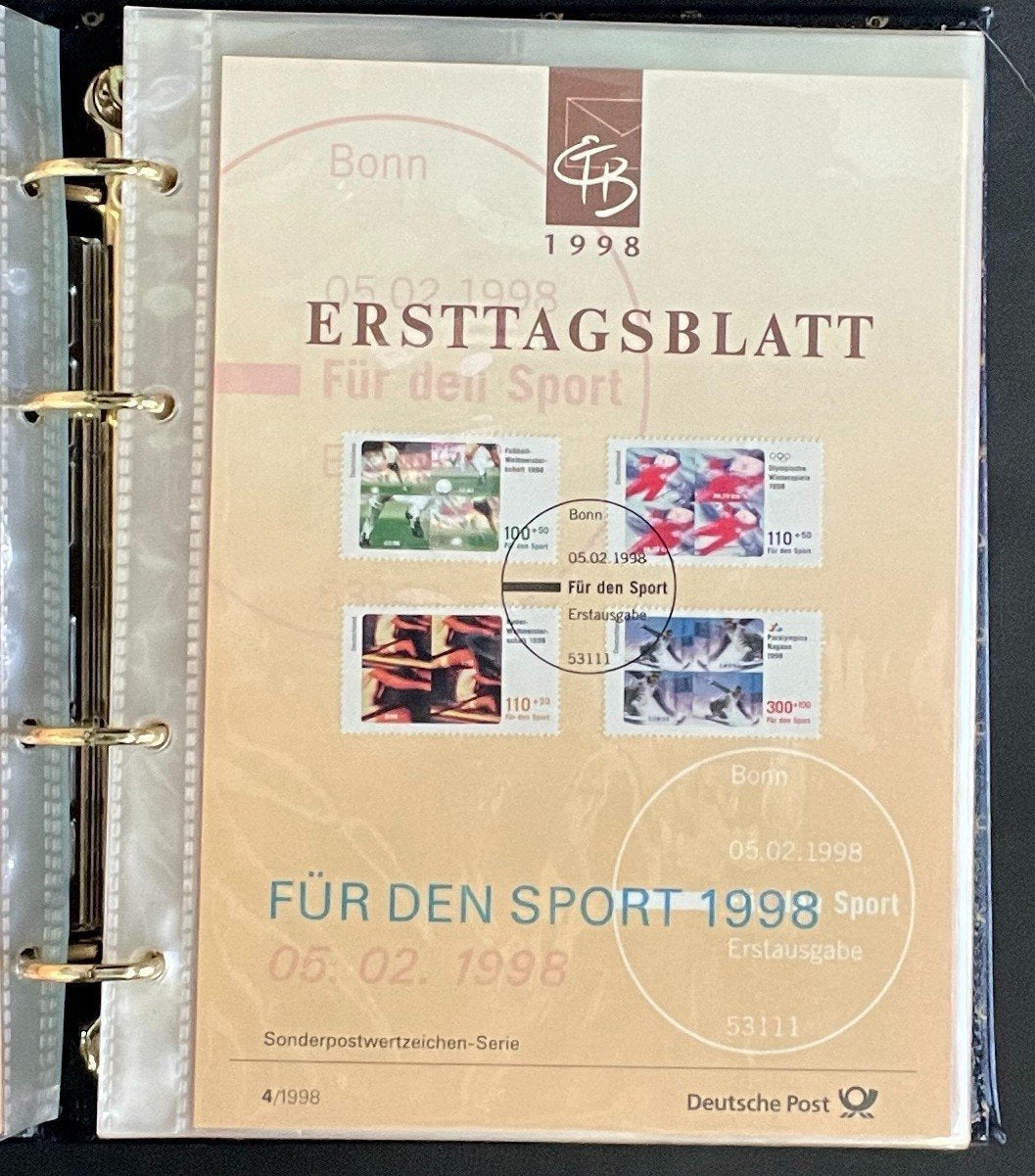 German First day Covers Collection Album 45 Covers FDC 1998 ZAYIX