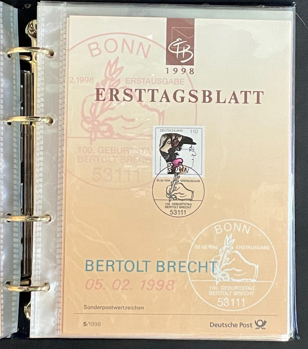 German First day Covers Collection Album 45 Covers FDC 1998 ZAYIX