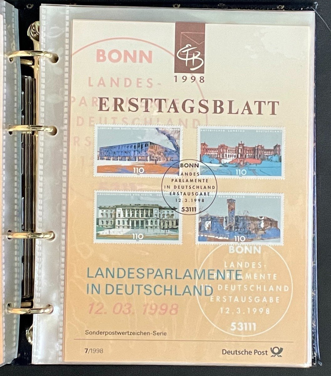 German First day Covers Collection Album 45 Covers FDC 1998 ZAYIX