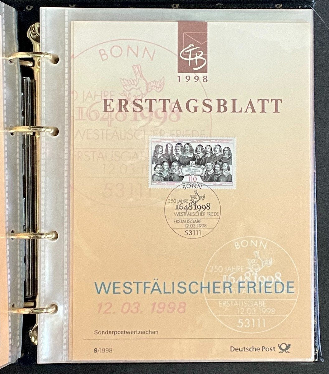 German First day Covers Collection Album 45 Covers FDC 1998 ZAYIX