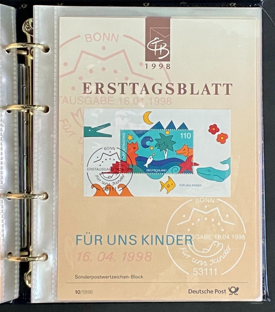 German First day Covers Collection Album 45 Covers FDC 1998 ZAYIX